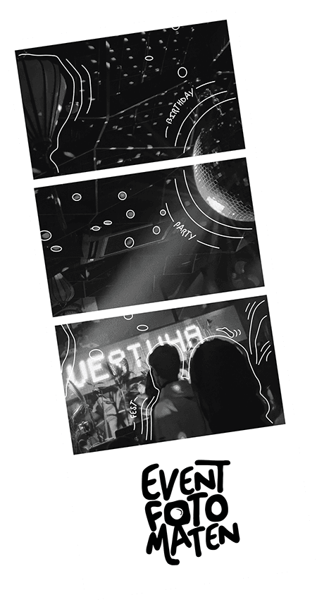 Flerfärgade fotoremsor för fest